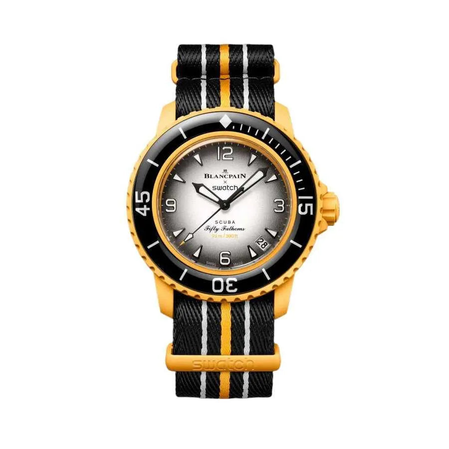 blancpain x swatch scuba fifty fathoms pacific ocean so35p100 white