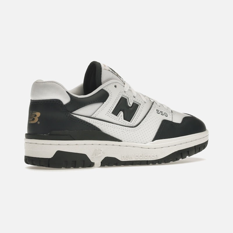 new balance 550 white dark green