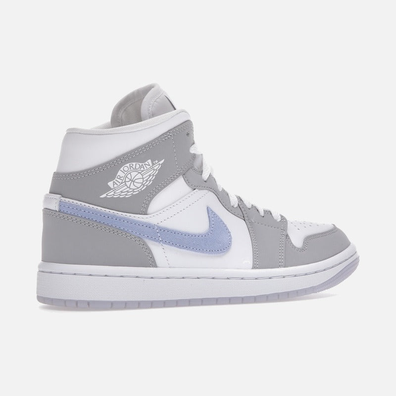 jordan 1 mid wolf grey aluminum (women's)