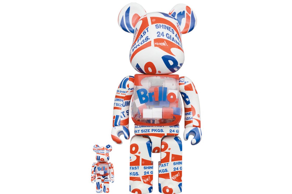 BEARBRICK 100% 400% ANDY WARHOL BRILLO 2022