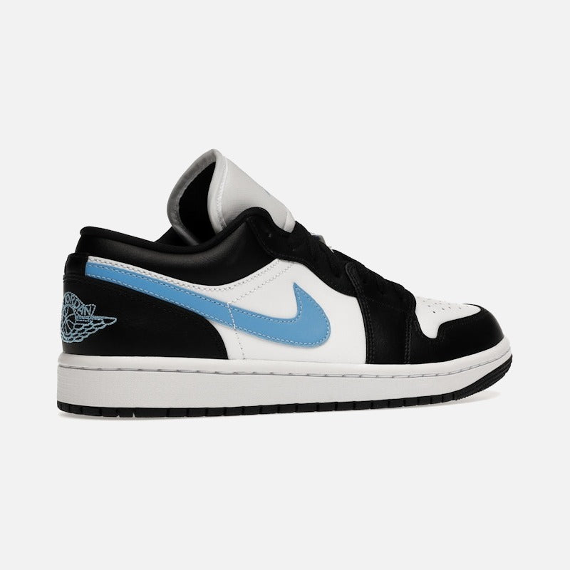 jordan 1 low black university blue white (w)