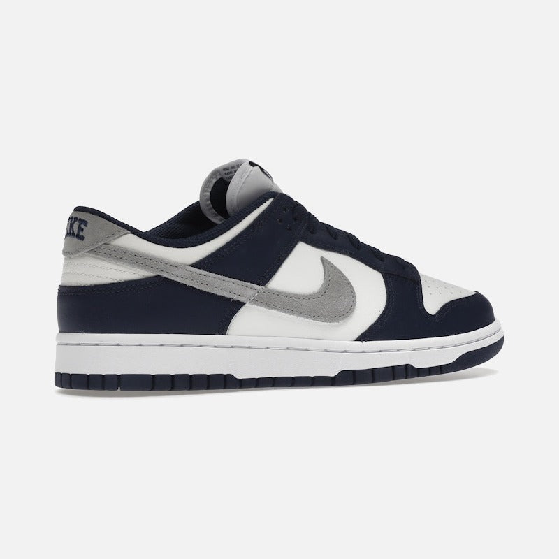 nike dunk low summit white midnight navy