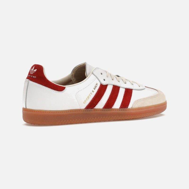 adidas samba sporty & rich white collegiate burgundy