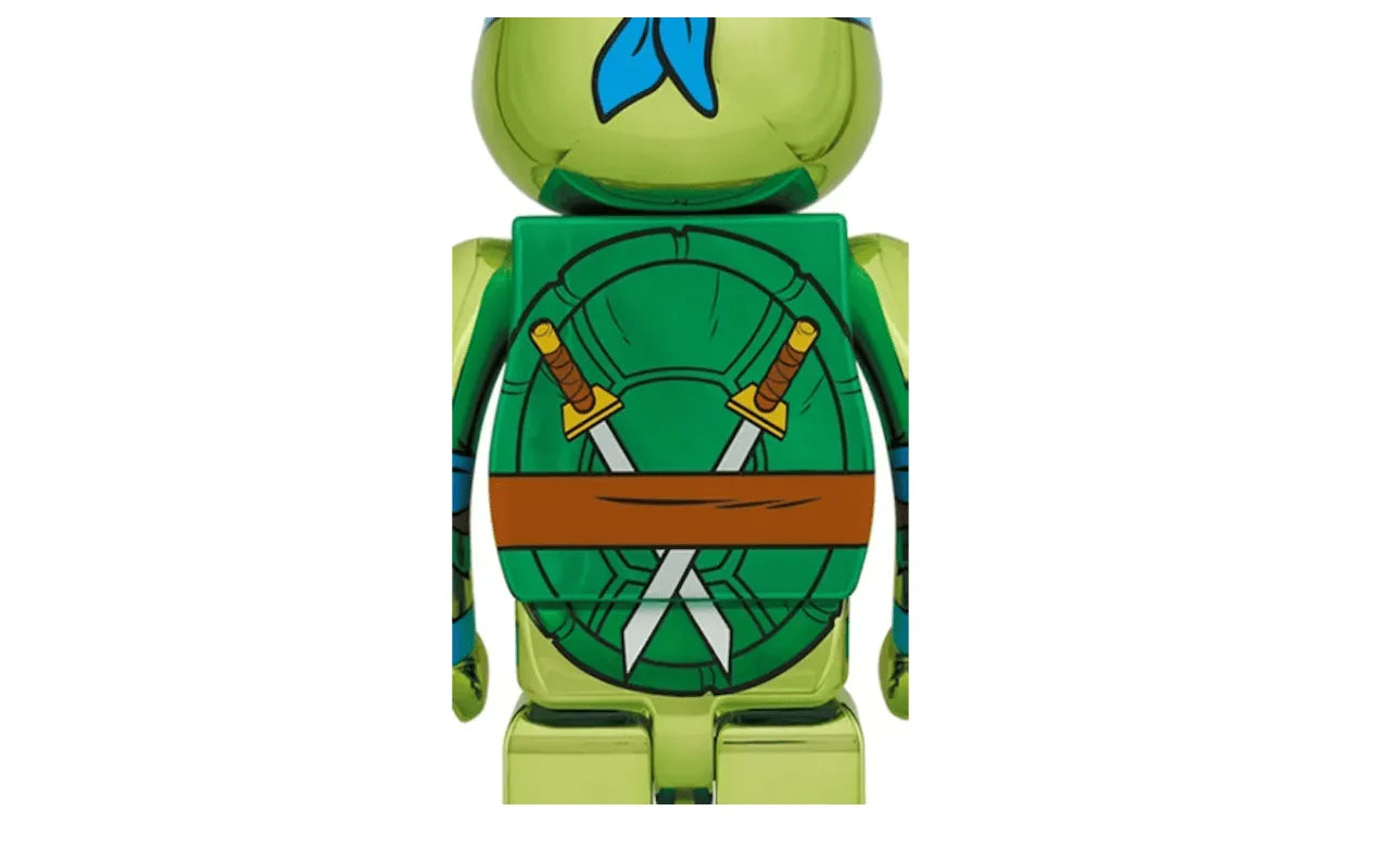 Bearbrick X Teenage Mutant Ninja Turtles LEONARDO Chrome 1000%