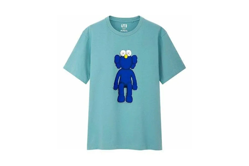Kaws X Uniqlo Blue Bff Tee Light Green
