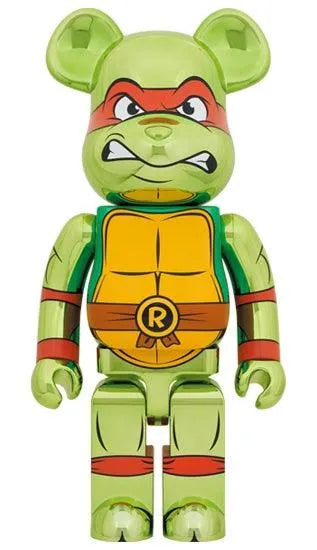 Bearbrick X Teenage Mutant Ninja Turtles Raphael Chrome 1000%