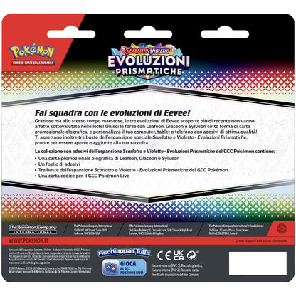 Pokémon Evoluzioni Prismatiche Collezione con Adesivo - ITA