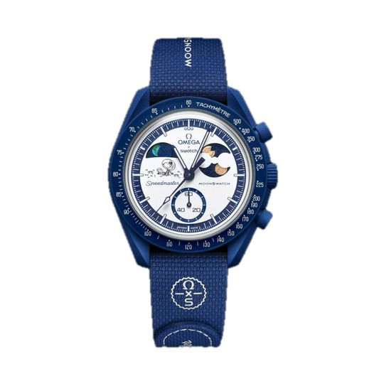 Swatch x Omega Bioceramic Moonswatch Mission To Earthphase Snoopy Gold (Beaver Moon)