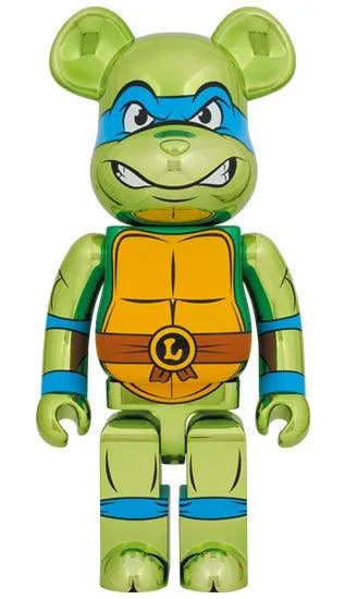 Bearbrick X Teenage Mutant Ninja Turtles LEONARDO Chrome 1000%