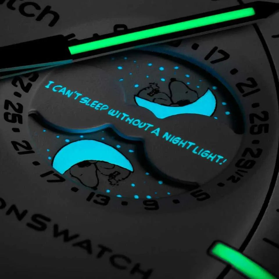 Swatch X Omega Bioceramic Moonswatch Mission To Moonphase Snoopy