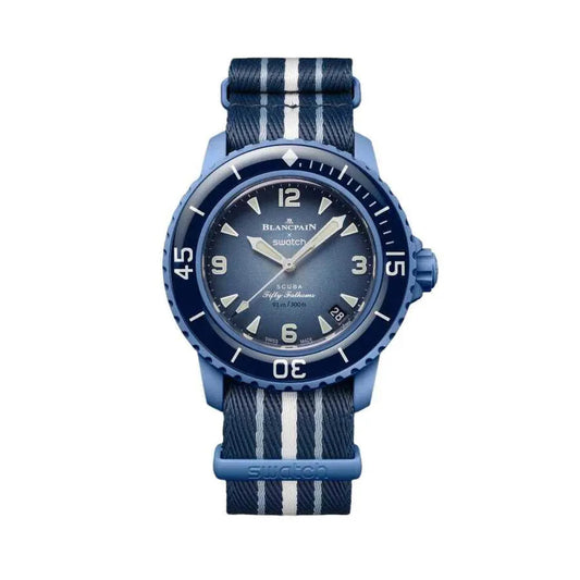 blancpain x swatch scuba fifty fathoms atlantic ocean so35a100