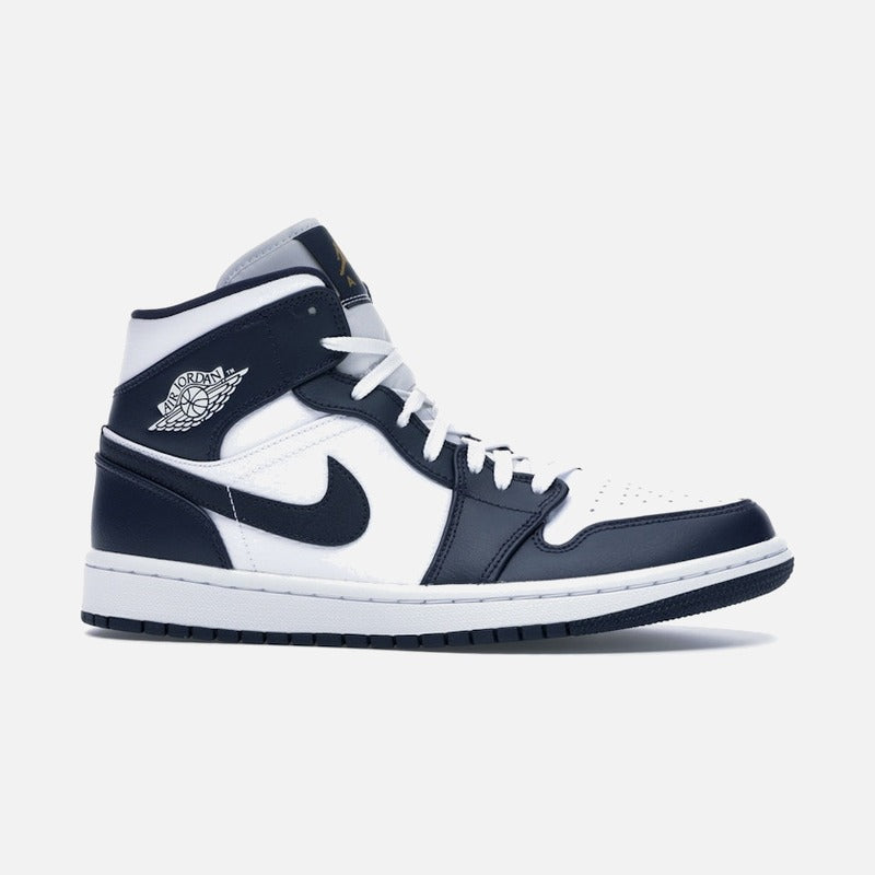 jordan 1 mid white metallic gold obsidian