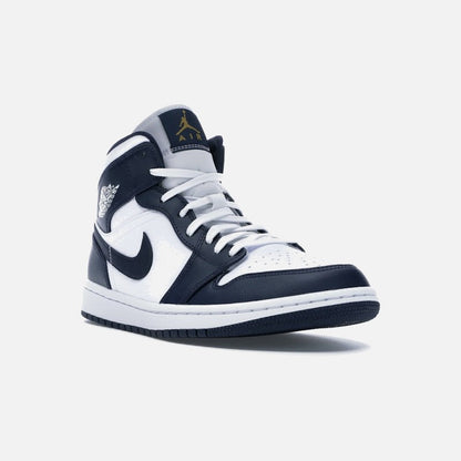 jordan 1 mid white metallic gold obsidian
