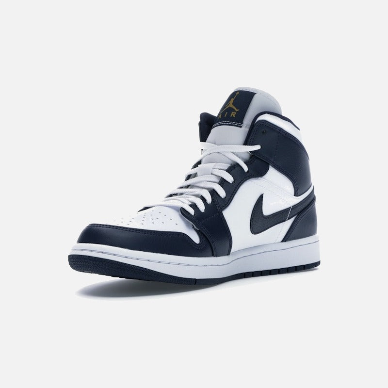 jordan 1 mid white metallic gold obsidian