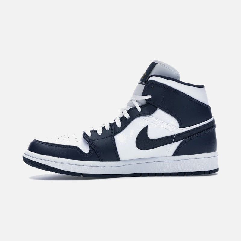 jordan 1 mid white metallic gold obsidian