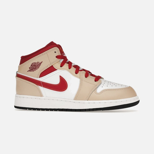 jordan 1 mid beige red (gs)