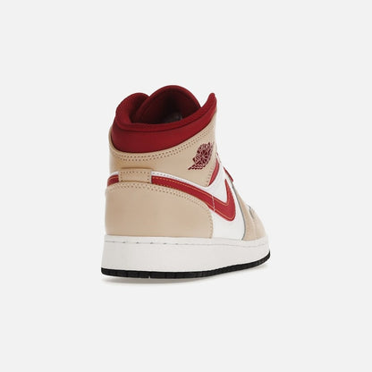 jordan 1 mid beige red (gs)