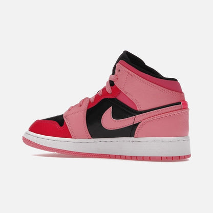 jordan 1 mid coral chalk (gs)