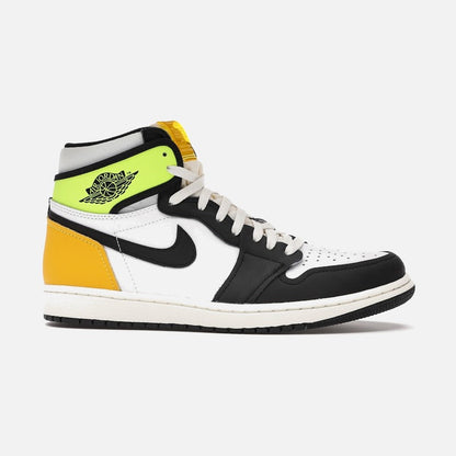 Jordan 1 Retro High White Black Volt University Gold