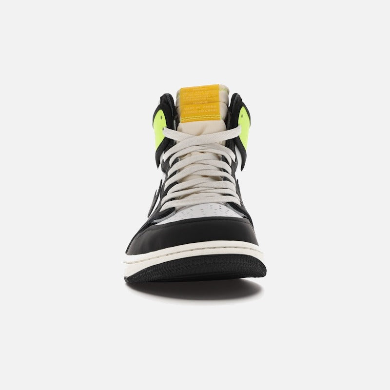 Jordan 1 Retro High White Black Volt University Gold
