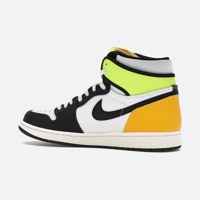 Jordan 1 Retro High White Black Volt University Gold