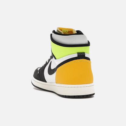 Jordan 1 Retro High White Black Volt University Gold