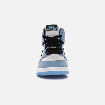 Jordan 1 retro high white university blue black (gs)