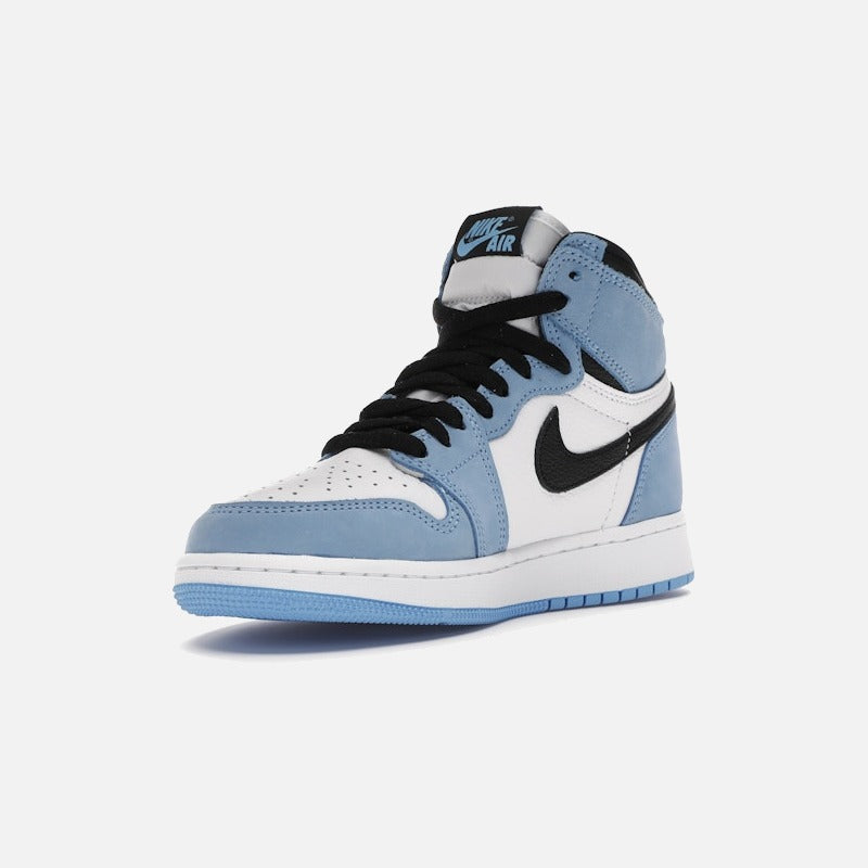 Jordan 1 retro high white university blue black (gs)