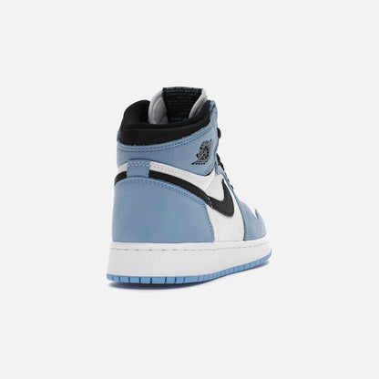 Jordan 1 retro high white university blue black (gs)