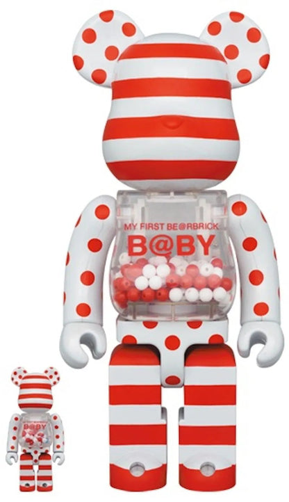Bearbrick My First Baby 100% & 400% Set Red & Silver Chrome Ver.