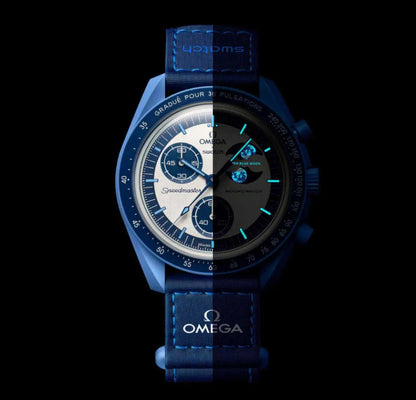 Swatch X Omega Bioceramic Moonswatch Mission To The Super Blue Moonphase