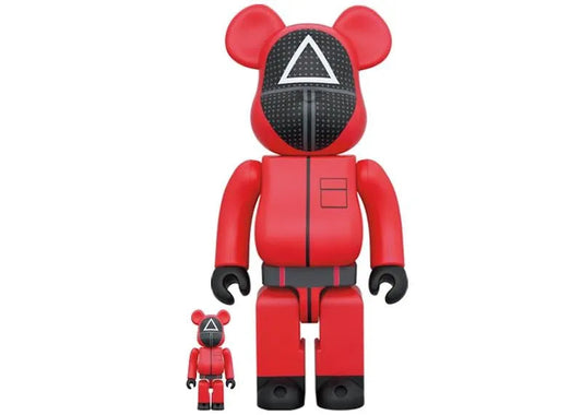 Bearbrick X Squid Game Guard (Triangle) 100% & 400% Set