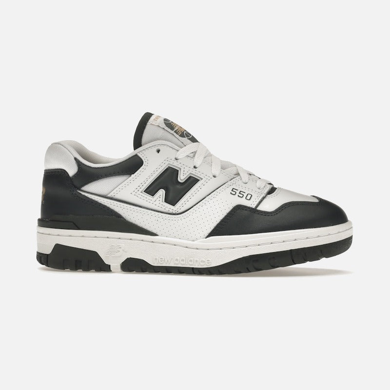 new balance 550 white dark green