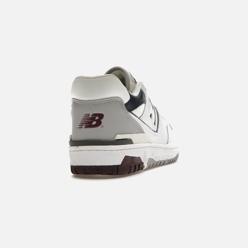 New balance 550 white natural indigo burgundy