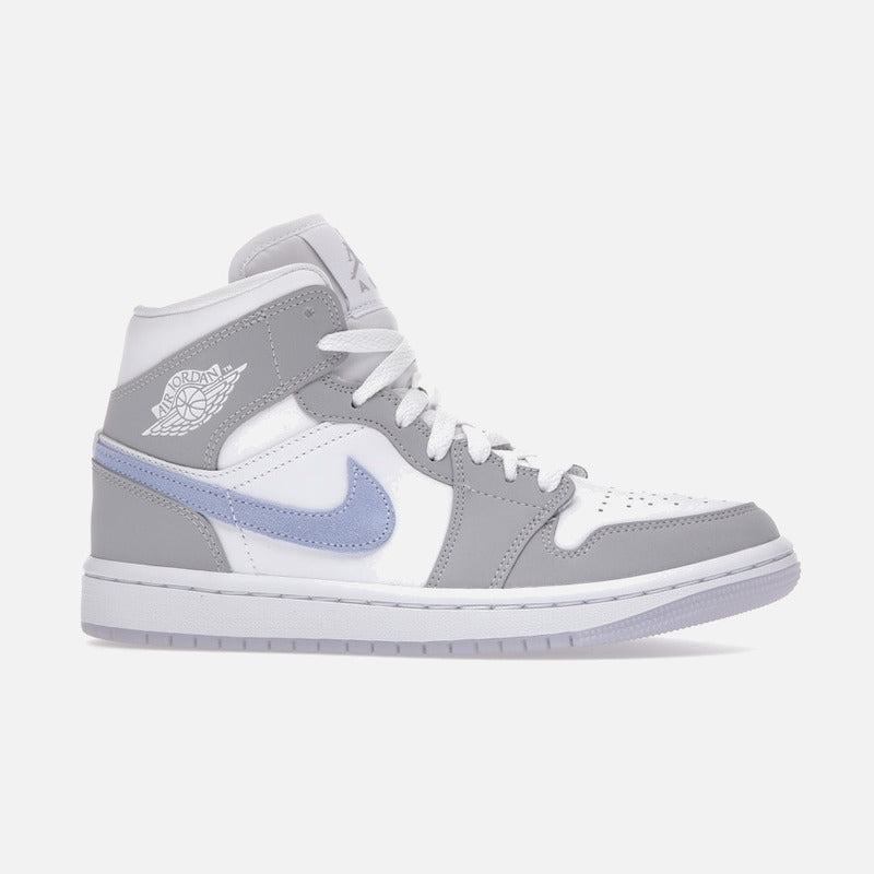 jordan 1 mid wolf grey aluminum (women's)