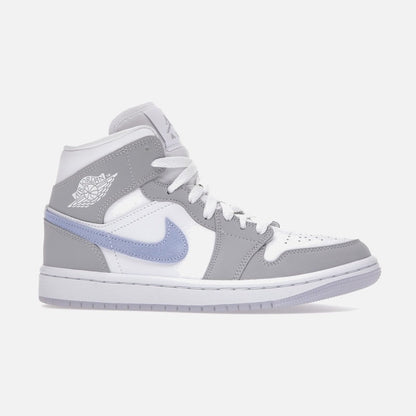 jordan 1 mid wolf grey aluminum (women's)