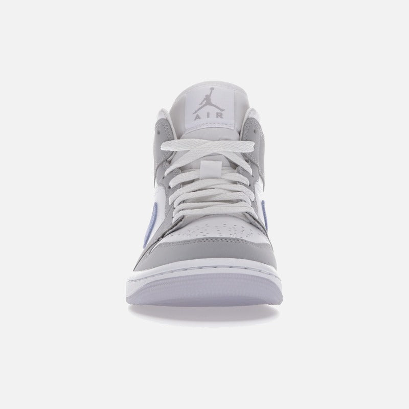 jordan 1 mid wolf grey aluminum (women's)
