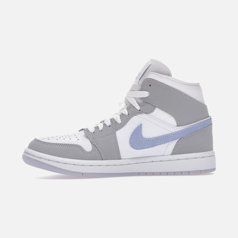 jordan 1 mid wolf grey aluminum (women's)