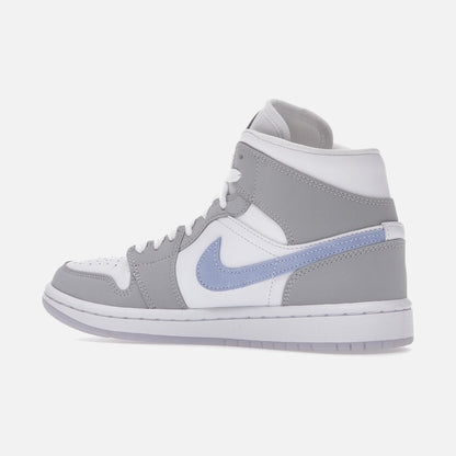 jordan 1 mid wolf grey aluminum (women's)