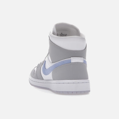jordan 1 mid wolf grey aluminum (women's)
