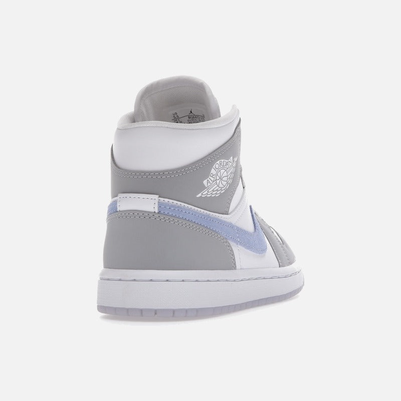 jordan 1 mid wolf grey aluminum (women's)