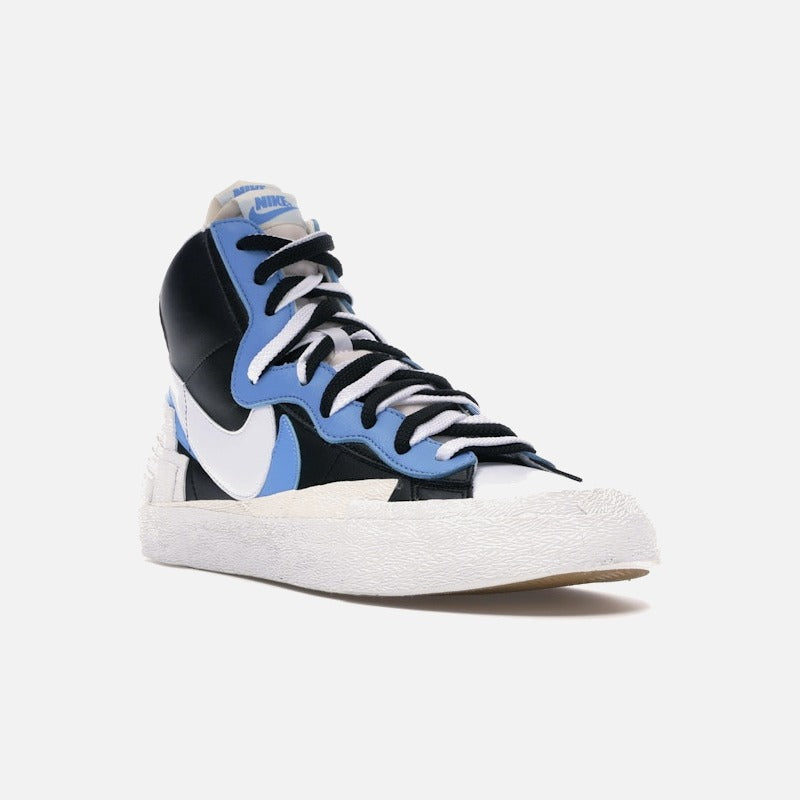 nike blazer mid sacai white black legend blue