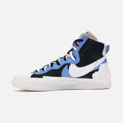 nike blazer mid sacai white black legend blue