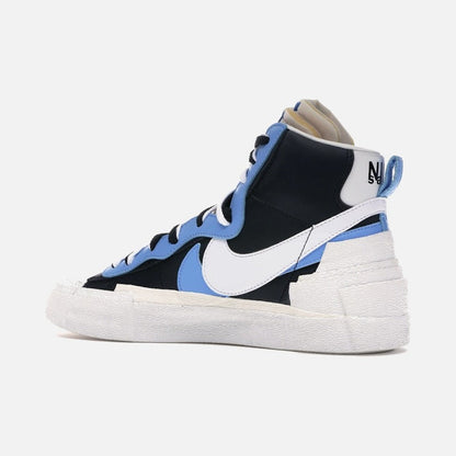 nike blazer mid sacai white black legend blue