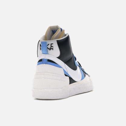 nike blazer mid sacai white black legend blue