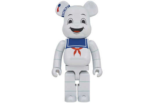 BEARBRICK 1000% GHOSTBUSTERS STAY PUFT MARSHMALLOW MAN WHITE CHROME