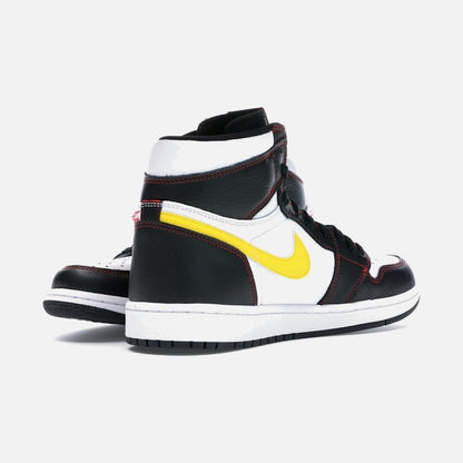 Jordan 1 Retro High Defiant White Black Gym Red