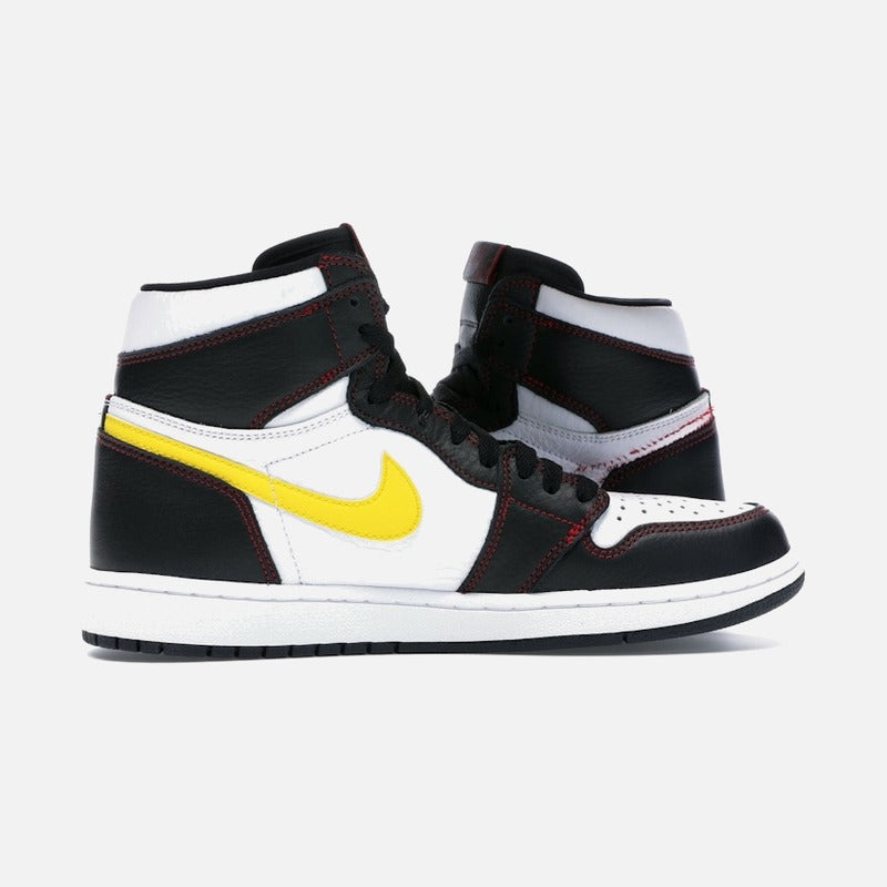 Jordan 1 Retro High Defiant White Black Gym Red
