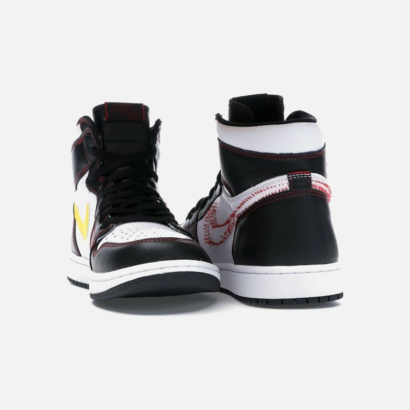 Jordan 1 Retro High Defiant White Black Gym Red