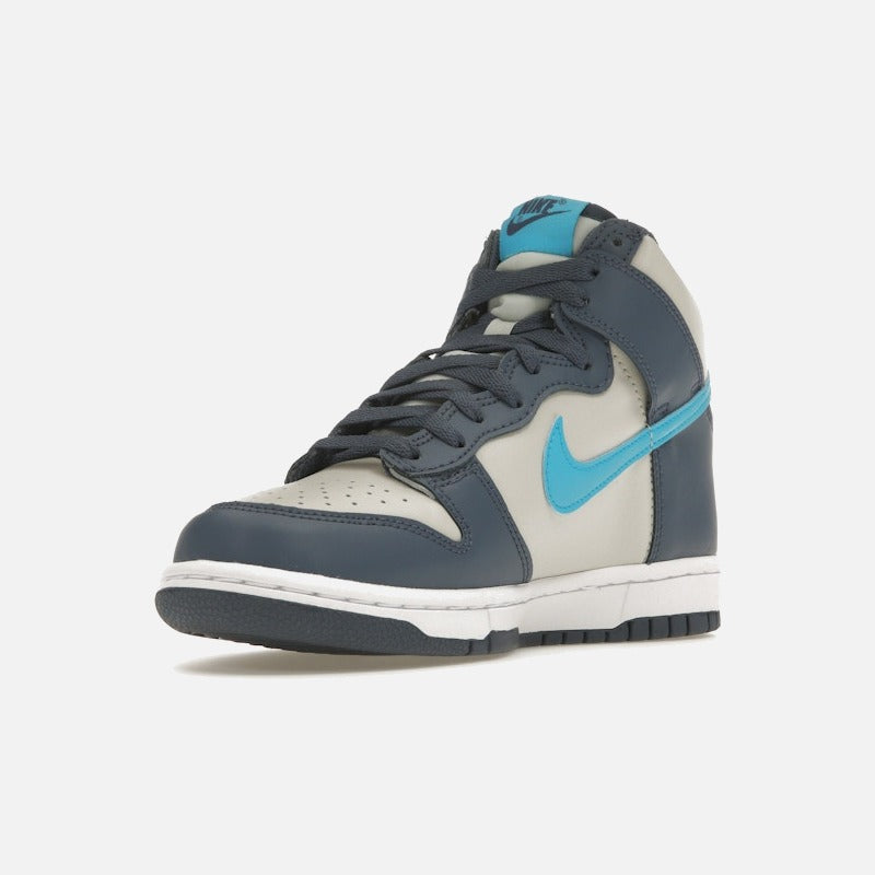 nike dunk high light bone diffused blue (gs)
